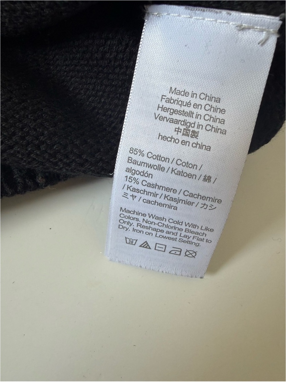 J.Crew Cotton Cashmere Mockneck Sweater Black Medium Like New - Picture 4 of 6